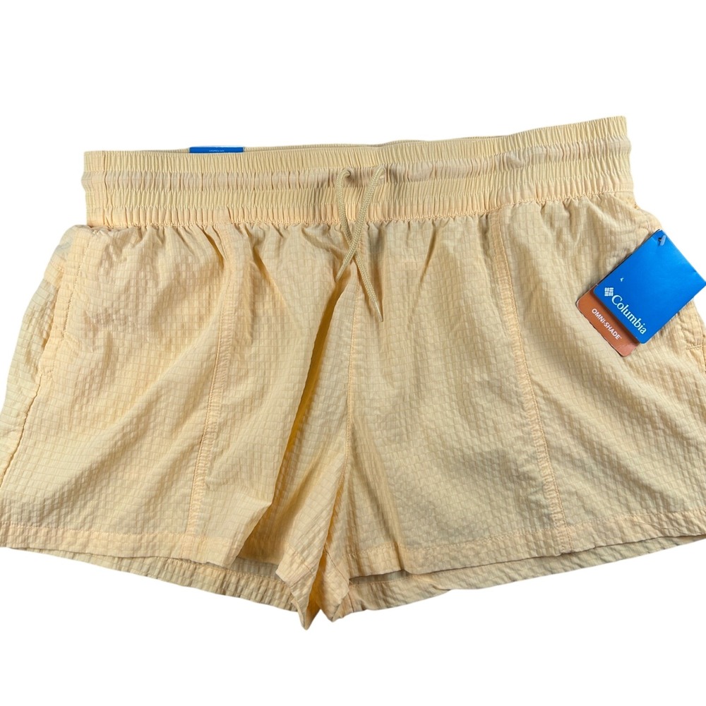 Columbia Boundless Trek Active Shorts Womens XL Yellow‎ Gorpcore Hiking NWT